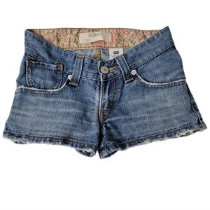 Levi's 504 Slouch Frayed Hem Denim Shorts